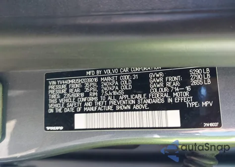 2017 Volvo Xc60 T5/Inscription from USA, damaged, VIN YV440MRU5H2039016